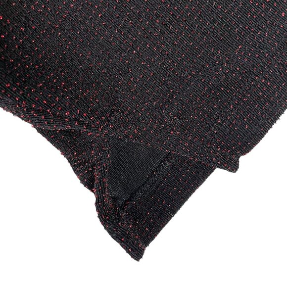 Catherines Top 3XP Black Red Tinsel Holiday Formal Party Shimmer Sparkle Date - Picture 12 of 16
